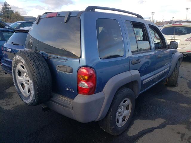 1J4GL48K93W583859 - 2003 JEEP LIBERTY BLUE photo 4