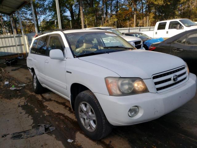 JTEHF21A930126250 - 2003 TOYOTA HIGHLANDER WHITE photo 1