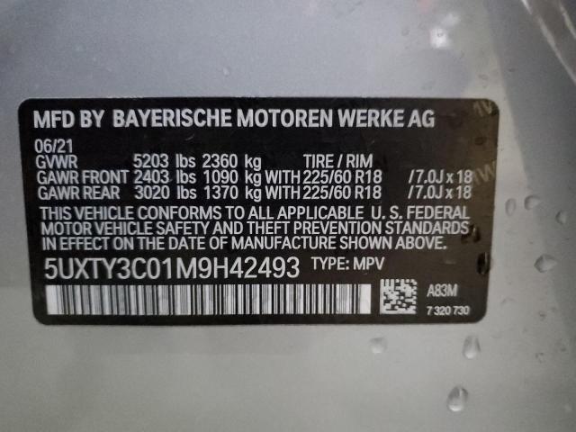 5UXTY3C01M9H42493 - 2021 BMW X3 SDRIVE3 SILVER photo 13