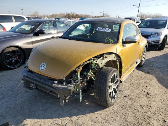 3VWS17AT4GM619941 - 2016 VOLKSWAGEN BEETLE DUN YELLOW photo 2