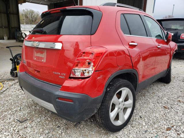 3GNCJTSBXFL245689 - 2015 CHEVROLET TRAX LTZ RED photo 4