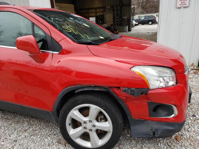 3GNCJTSBXFL245689 - 2015 CHEVROLET TRAX LTZ RED photo 9