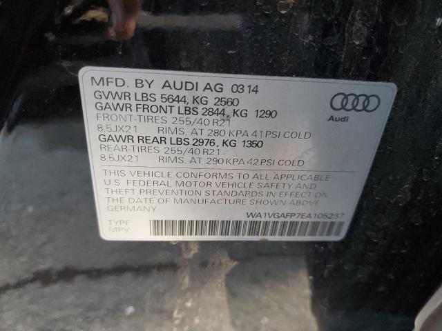 WA1VGAFP7EA105237 - 2014 AUDI SQ5 PRESTI BLACK photo 10