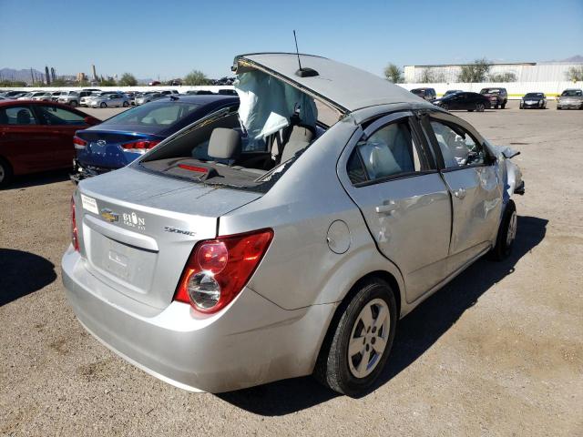 1G1JA5SHXF4128323 - 2015 CHEVROLET SONIC LS SILVER photo 4