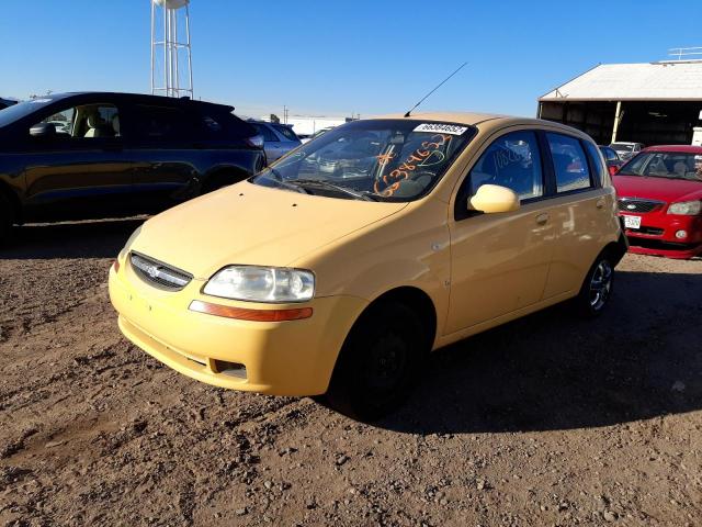 KL1TD66657B732873 - 2007 CHEVROLET AVEO BASE YELLOW photo 2
