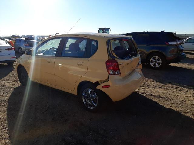 KL1TD66657B732873 - 2007 CHEVROLET AVEO BASE YELLOW photo 3