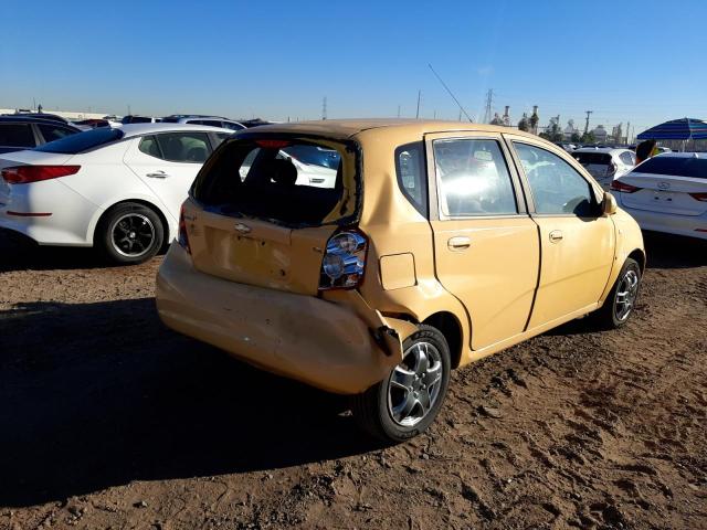 KL1TD66657B732873 - 2007 CHEVROLET AVEO BASE YELLOW photo 4