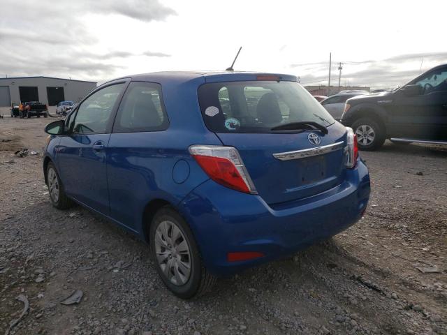 JTDJTUD32ED573540 - 2014 TOYOTA YARIS BLUE photo 3