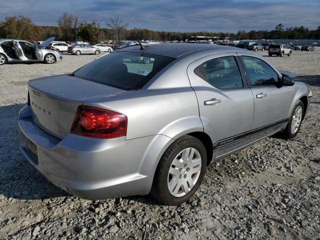 1C3CDZABXEN149097 - 2014 DODGE AVENGER SE SILVER photo 4