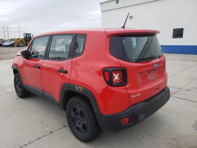 ZACCJBAB6JPJ06063 - 2018 JEEP RENEGADE S 红色 照片 3