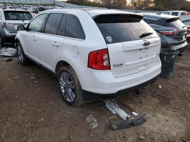 2FMDK3KCXDBE25696 - 2013 FORD EDGE LIMIT WHITE photo 2