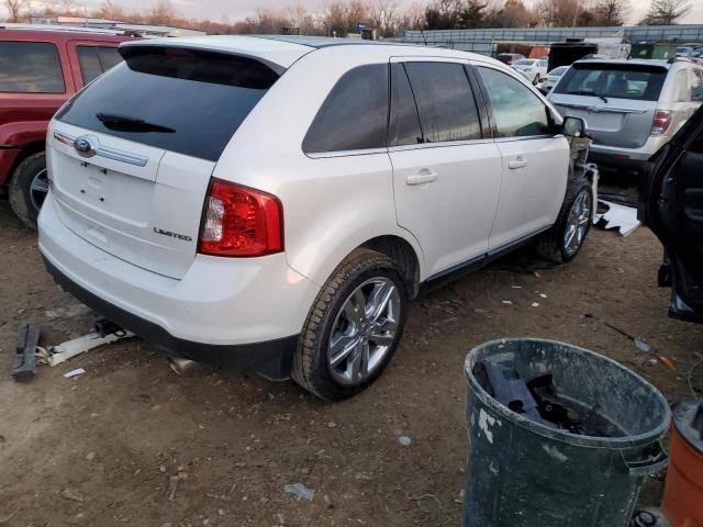 2FMDK3KCXDBE25696 - 2013 FORD EDGE LIMIT WHITE photo 3