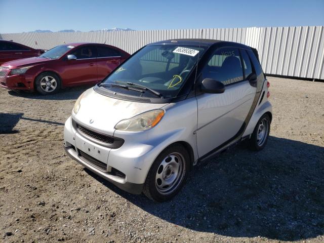 WMEEK31X98K121432 - 2008 SMART FORTWO PAS SILVER photo 2