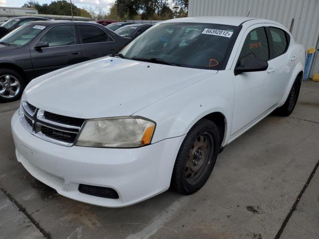 1B3BD4FB3BN591655 - 2011 DODGE AVENGER EX WHITE photo 2