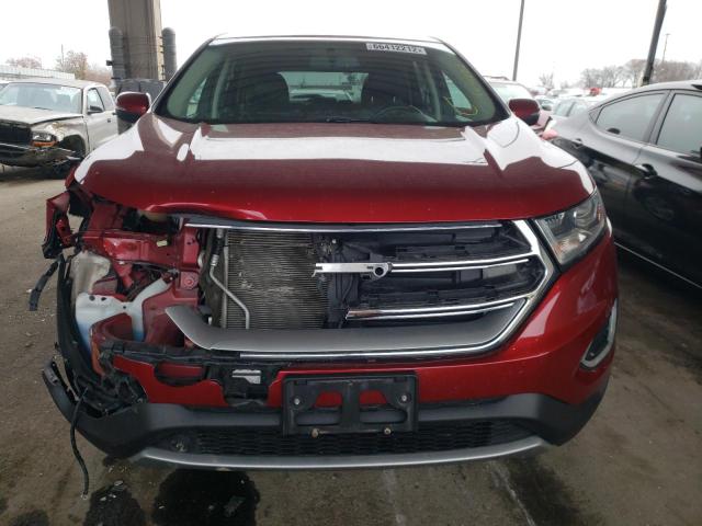 2FMTK3J98FBB17494 - 2015 FORD EDGE SEL RED photo 5