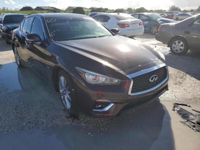 JN1EV7AP2JM354787 - 2018 INFINITI Q50 LUXE BROWN photo 1