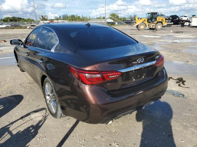 JN1EV7AP2JM354787 - 2018 INFINITI Q50 LUXE BROWN photo 3