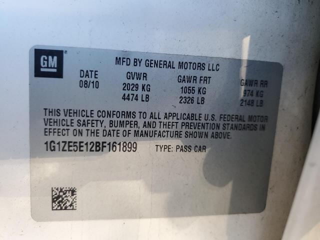 1G1ZE5E12BF161899 - 2011 CHEVROLET MALIBU LTZ თეთრი ფოტო 10