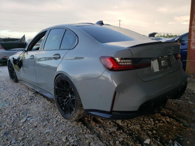 WBS33AY08NFL99719 - 2022 BMW M3 COMPETI GRAY photo 3
