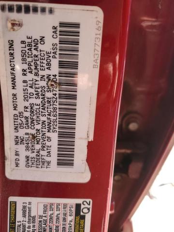5Y2SL63875Z****** - 2005 PONTIAC VIBE RED photo 10