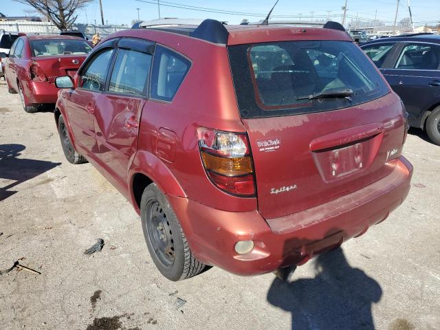 5Y2SL63875Z****** - 2005 PONTIAC VIBE RED photo 3