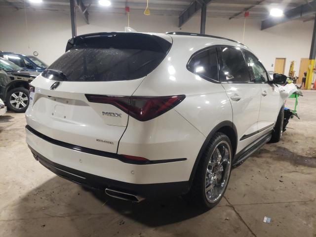 5J8YE1H00NL043744 - 2022 ACURA MDX A-SPEC WHITE photo 4