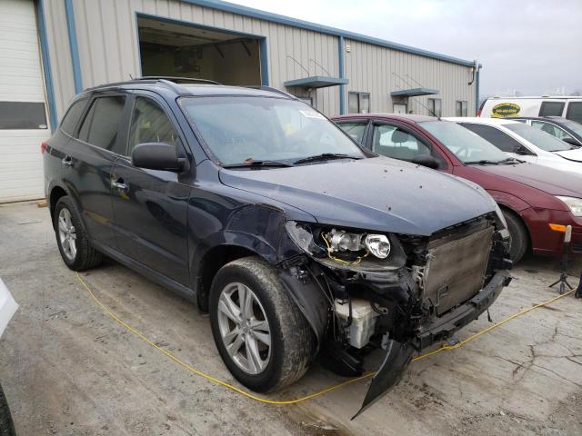 5NMSKDAG8AH386187 - 2010 HYUNDAI SANTA FE L BLUE photo 1