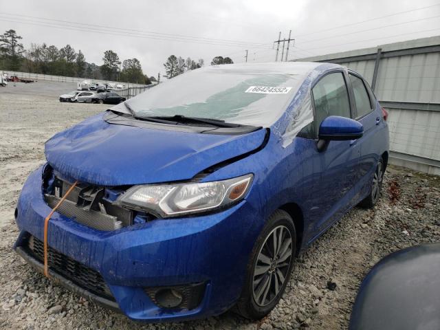 3HGGK5H83FM780230 - 2015 HONDA FIT EX BLUE photo 2