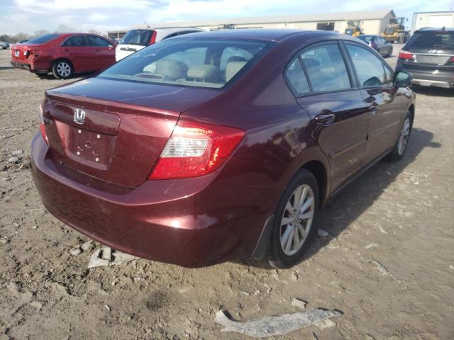 19XFB2F91CE026947 - 2012 HONDA CIVIC EXL 勃艮第红 照片 3