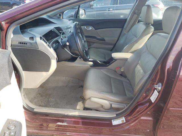 19XFB2F91CE026947 - 2012 HONDA CIVIC EXL 勃艮第红 照片 7