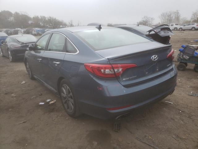 5NPE34AF3HH559077 - 2017 HYUNDAI SONATA SPO BLUE photo 3