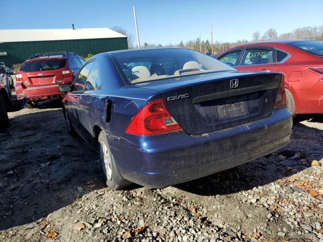 1HGEM21283L064023 - 2003 HONDA CIVIC DX BLUE photo 3