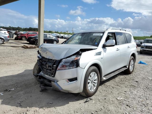 JN8AY2ACXN9161125 - 2022 NISSAN ARMADA S SILVER photo 2