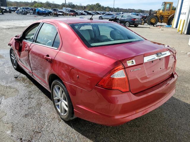 3FAHP0JG7CR209949 - 2012 FORD FUSION SEL RED photo 3