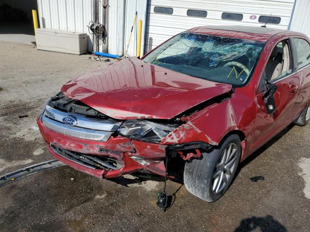 3FAHP0JG7CR209949 - 2012 FORD FUSION SEL RED photo 9