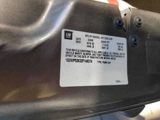 1G2WP52K22F148074 - 2002 PONTIAC GRAND PRIX ყავისფერი ფოტო 10