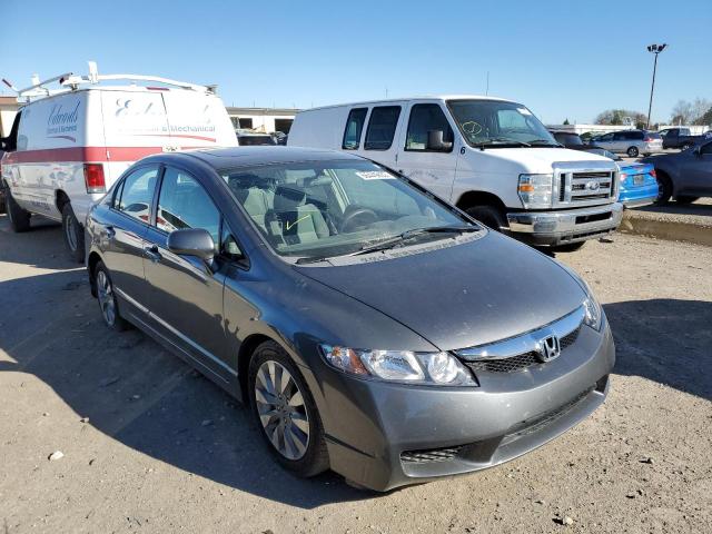 1HGFA16859L006481 - 2009 HONDA CIVIC EX GRAY photo 1