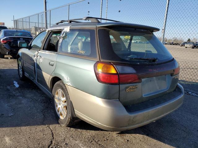 4S3BH686X17633479 - 2001 SUBARU LEGACY OUT GREEN photo 3