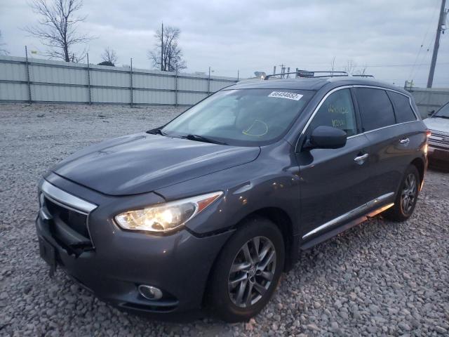 5N1AL0MM6DC****** - 2013 INFINITI JX35 GRAY photo 2