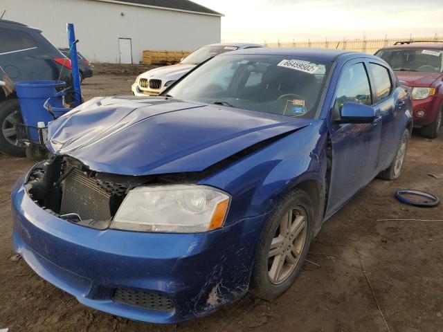 1C3CDZCB5CN177853 - 2012 DODGE AVENGER SX BLUE photo 2