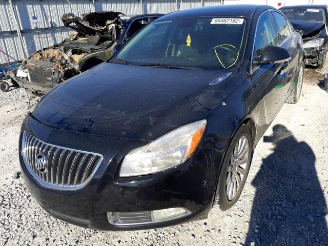 2G4GR5EK3C9139122 - 2012 BUICK REGAL BLACK photo 2