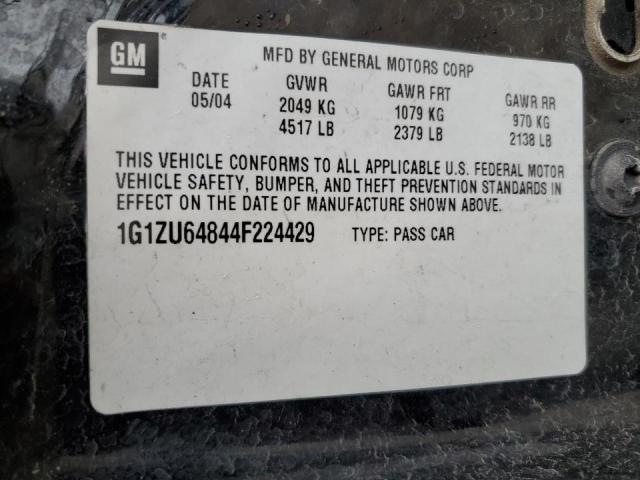 1G1ZU64844F224429 - 2004 CHEVROLET MALIBU MAX 黑色 照片 10