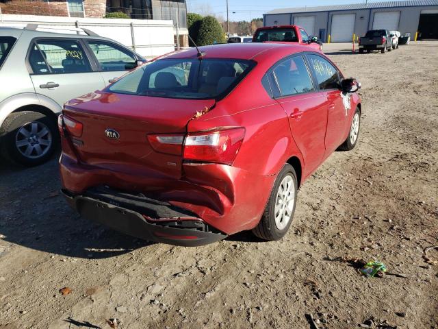 KNADM4A35D6287566 - 2013 KIA RIO LX RED photo 9