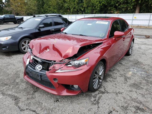 JTHCF1D23E5006509 - 2014 LEXUS IS 250 RED photo 2