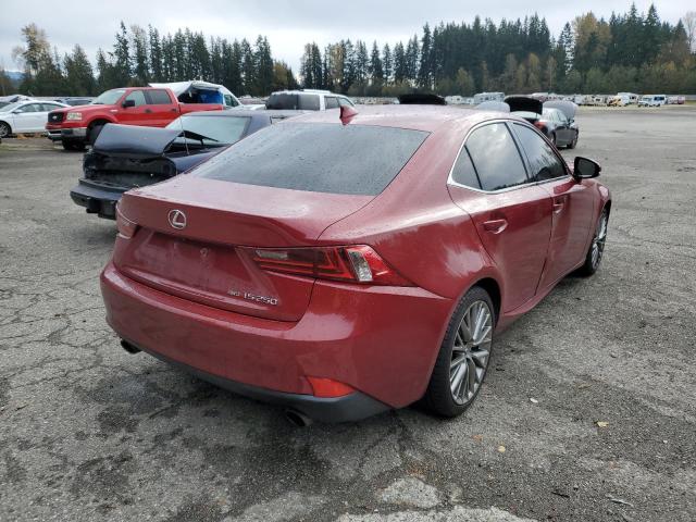 JTHCF1D23E5006509 - 2014 LEXUS IS 250 RED photo 4