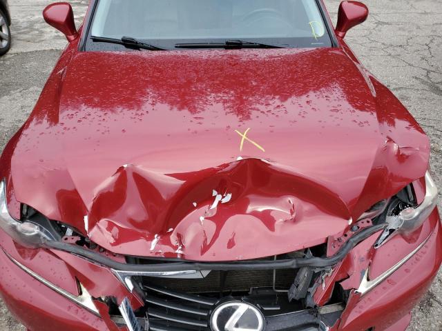 JTHCF1D23E5006509 - 2014 LEXUS IS 250 RED photo 7