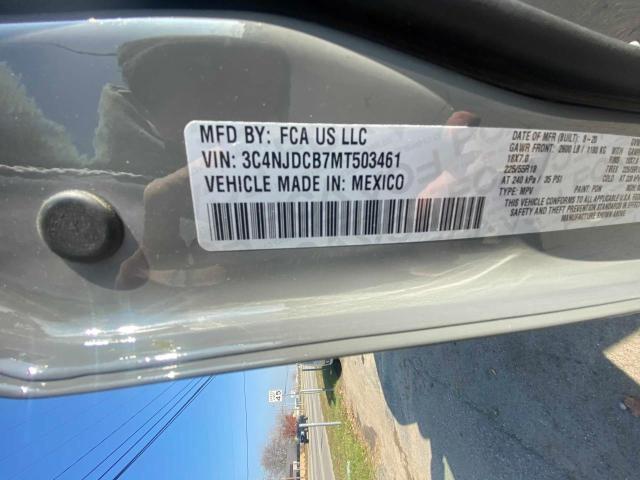 3C4NJDCB7MT503461 - 2021 JEEP COMPASS LI ნაცრისფერი ფოტო 10