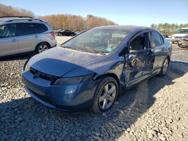 1HGFA16868L055719 - 2008 HONDA CIVIC EX BLUE photo 2