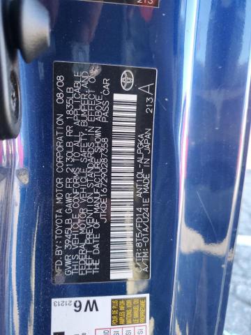 JTKDE167290287358 - 2009 TOYOTA SCION TC BLUE photo 10