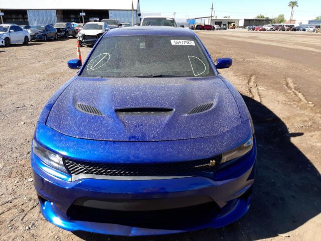 2C3CDXGJ2LH107287 - 2020 DODGE CHARGER SC BLUE photo 9